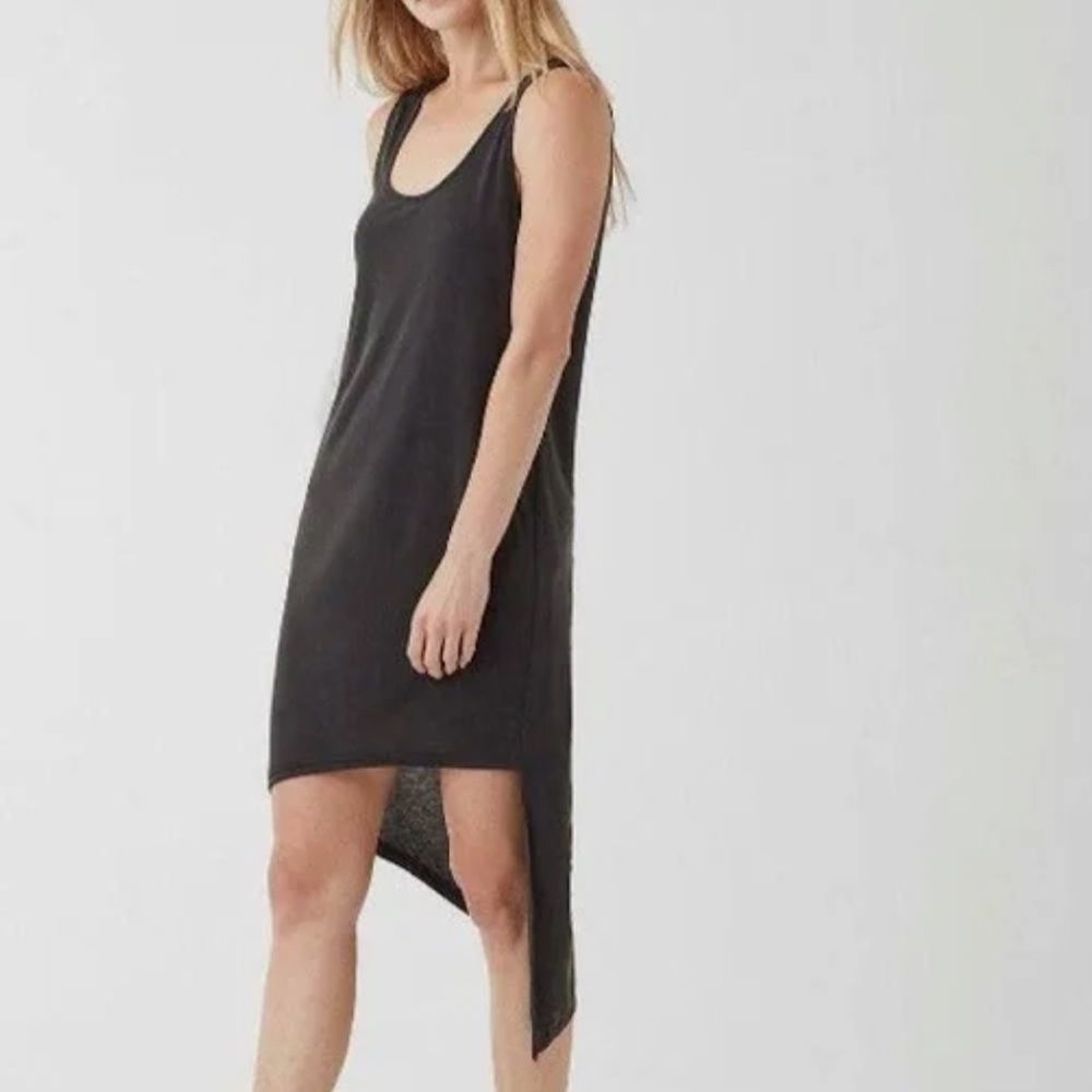 Splendid Black Tank Assymetrical Hem Cross back dress
